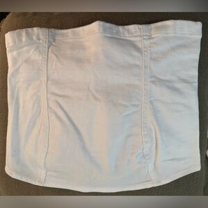 White Strapless Top